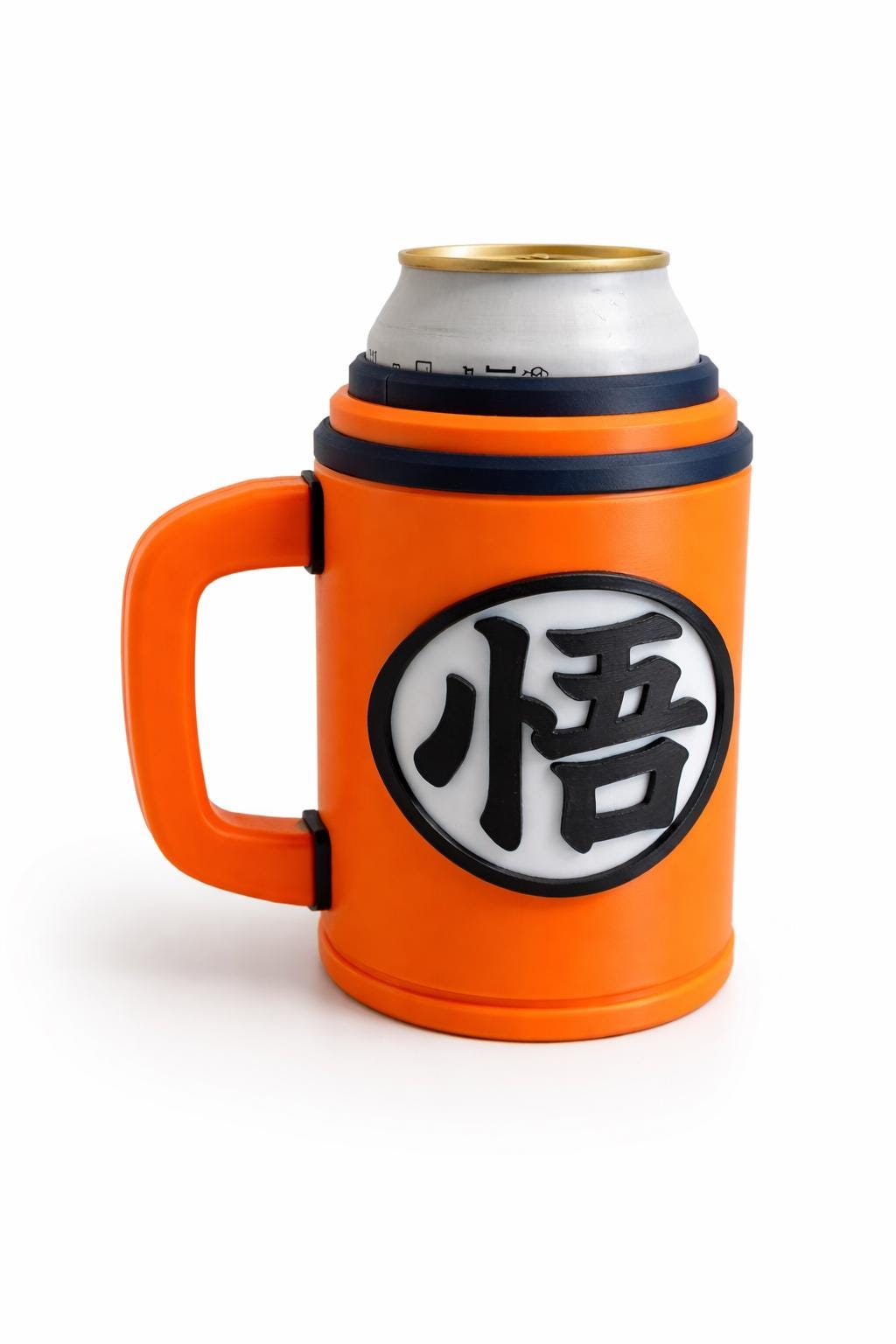 DBZ-Inspired Beer Can Holder with Handle – 3D Printed Anime Beer & Soda Mug – Gamer Gift