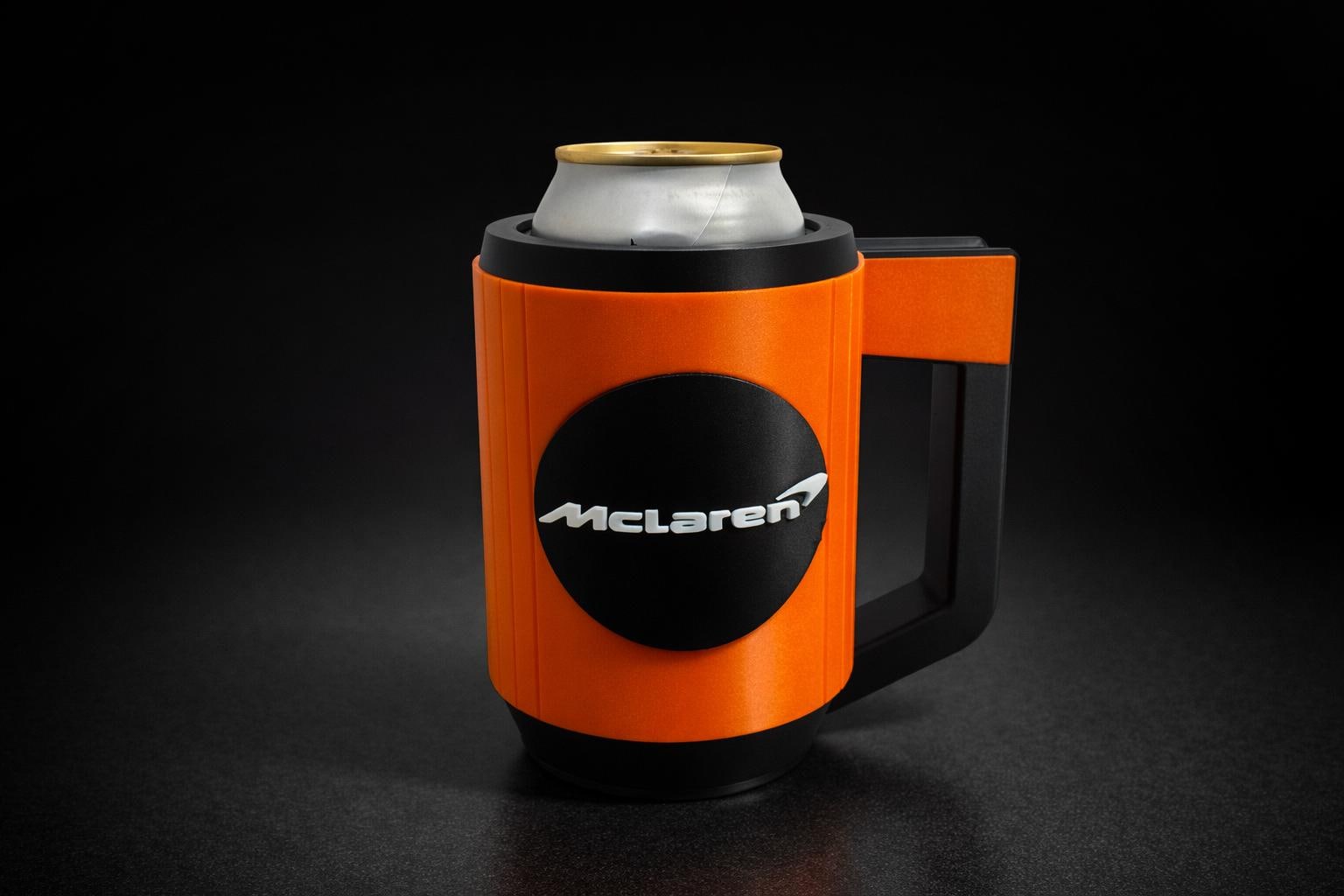 McLaren F1 Style Beer Can Holder – 440ml | 3D Printed Can Cooler with Handle