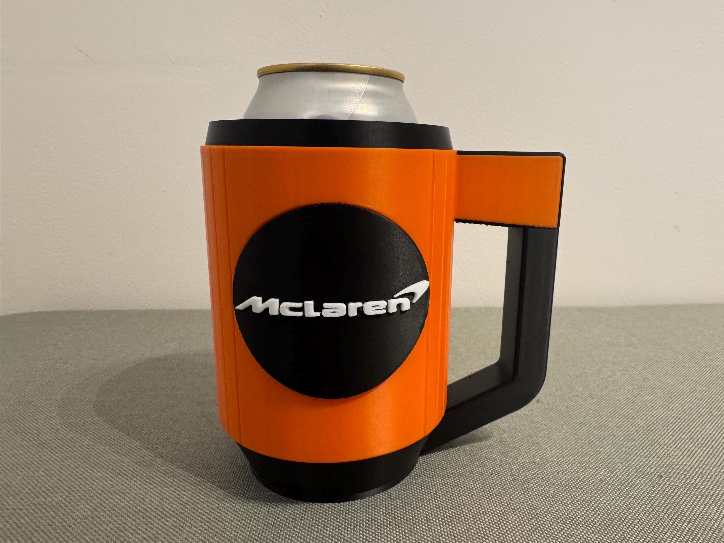 McLaren F1 Style Beer Can Holder – 440ml | 3D Printed Can Cooler with Handle