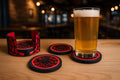 Spider-Man Inspired 3D Printed Coaster Set with Hidden Bottle Opener – Includes Matching Holder