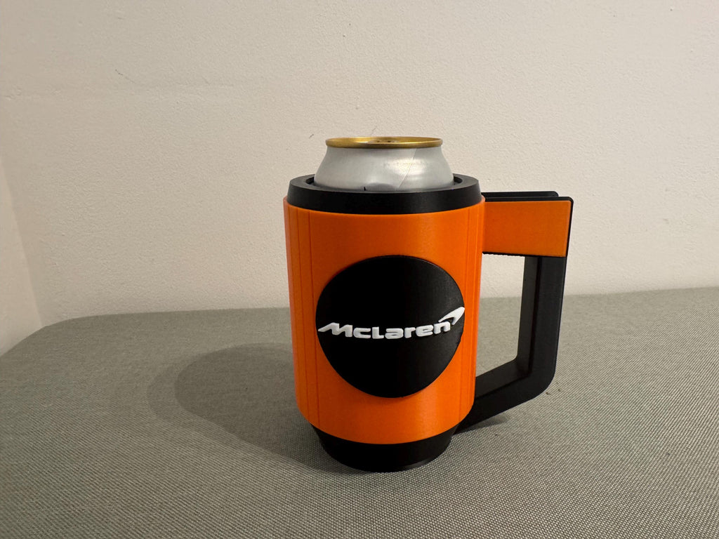 McLaren F1 Style Beer Can Holder – 440ml | 3D Printed Can Cooler with Handle