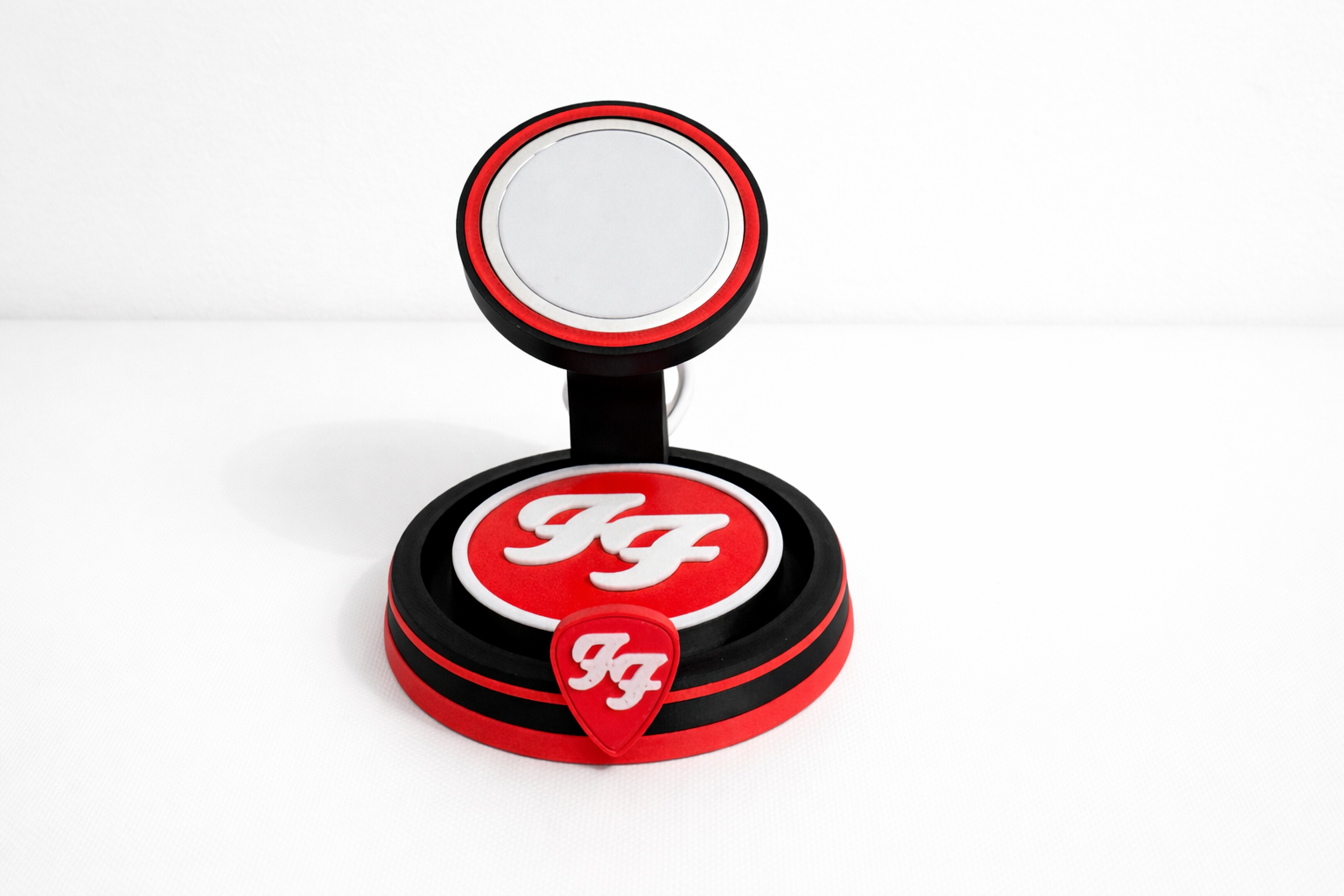 Foo Fighters Inspired MagSafe Charging Stand – 3D Printed Phone Holder – Wireless Charger Dock – Rock Music Desk Setup – Gift for Fans