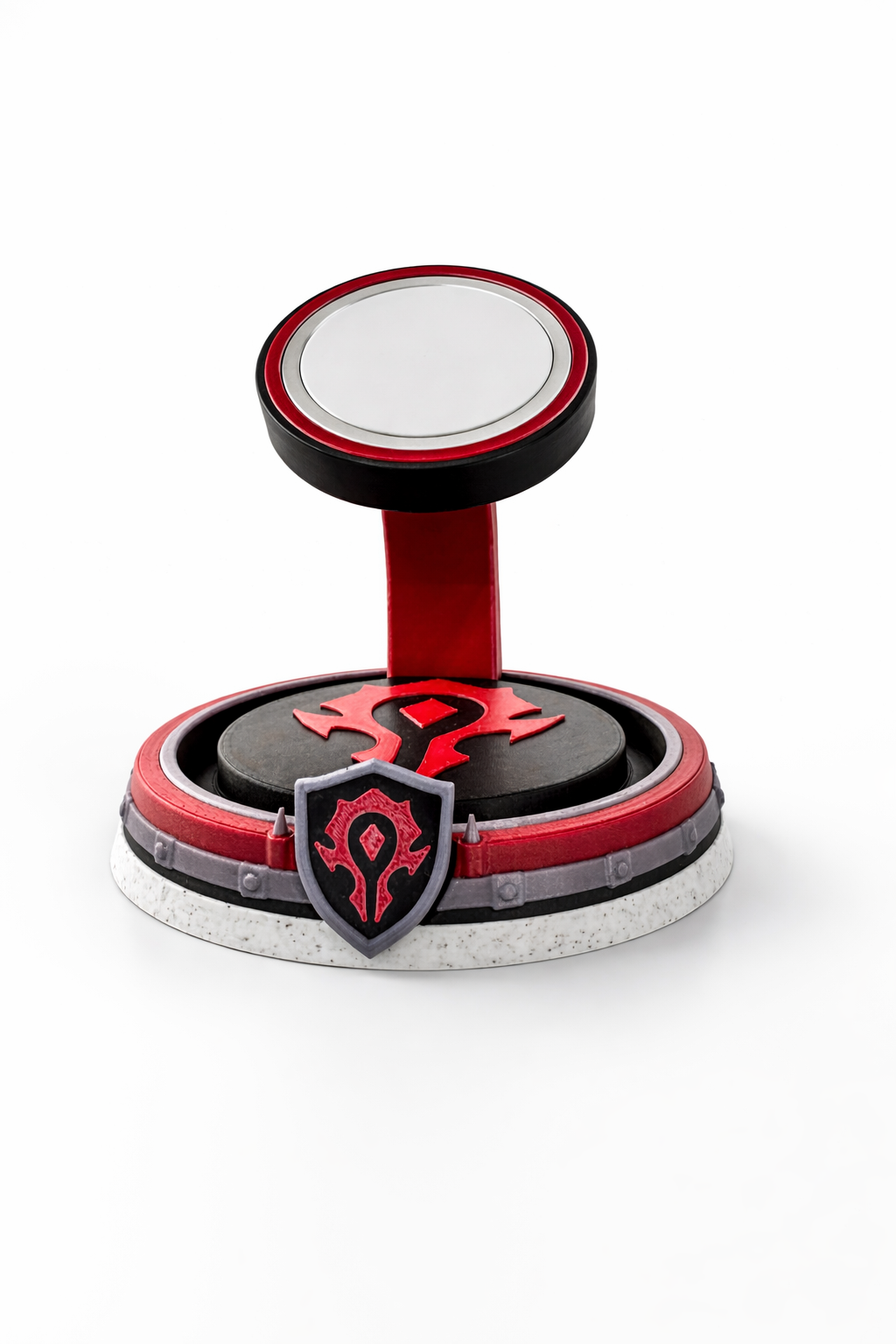 Horde MagSafe Charging Stand – World of Warcraft Inspired Phone Holder | Wireless Charger Dock | 3D Printed Desk Setup Gift