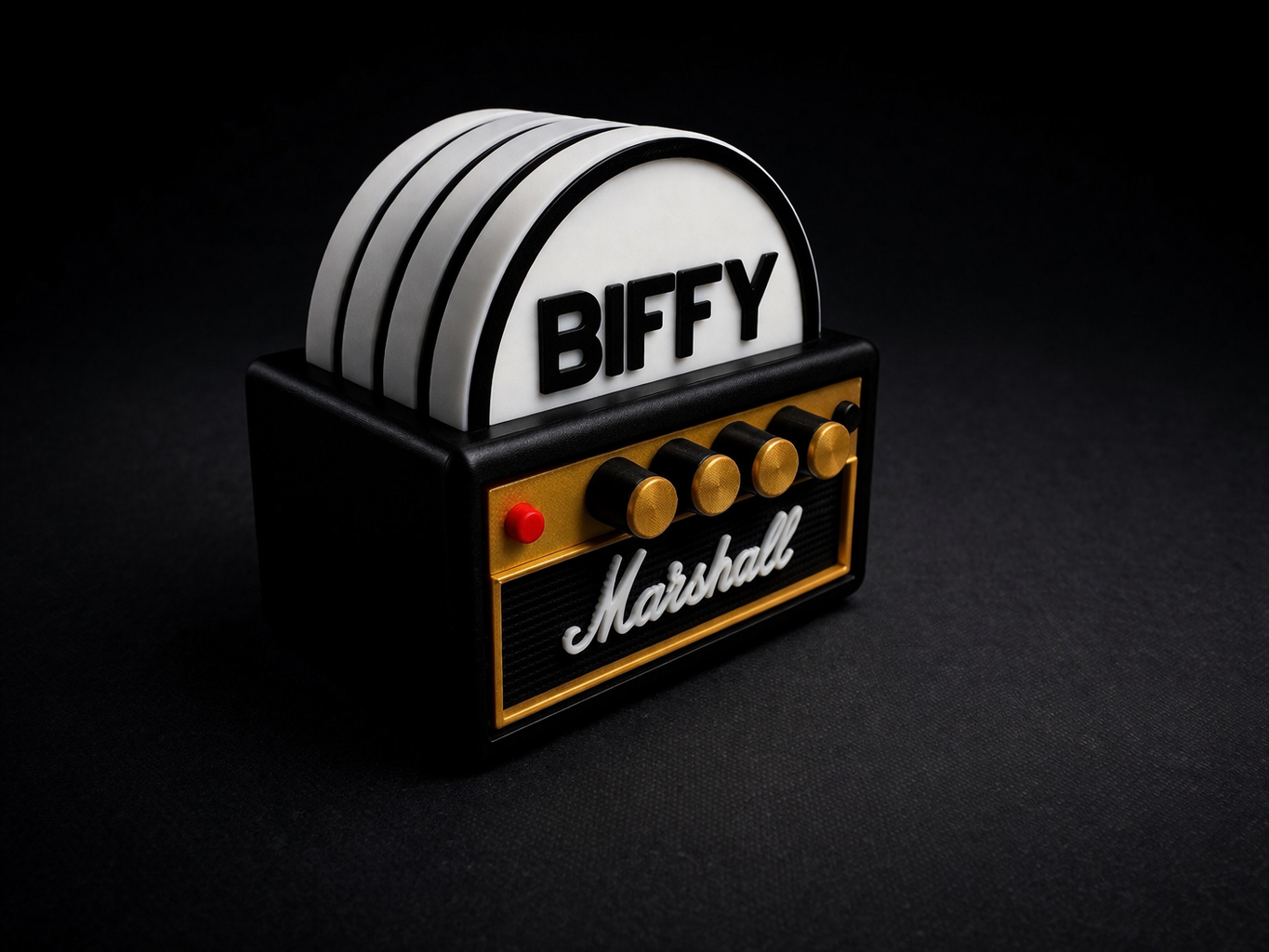 Biffy Clyro Coaster Set with Amp Holder – 3D Printed Rock Band Coasters & Bottle Opener – Music Fan Gift
