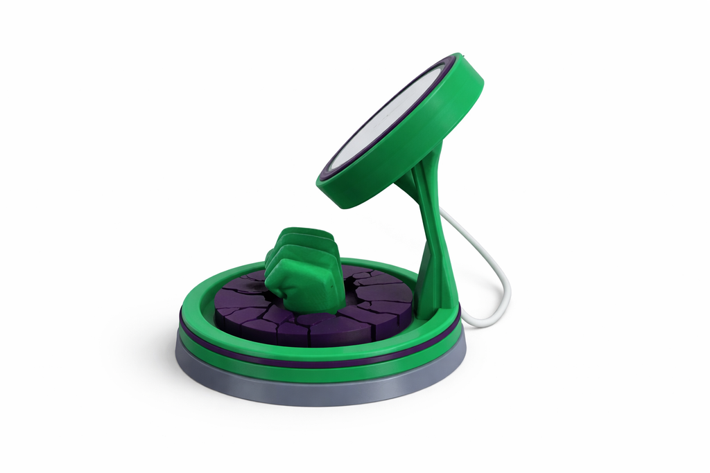 Hulk Inspired MagSafe Charging Stand – 3D Printed Phone Dock