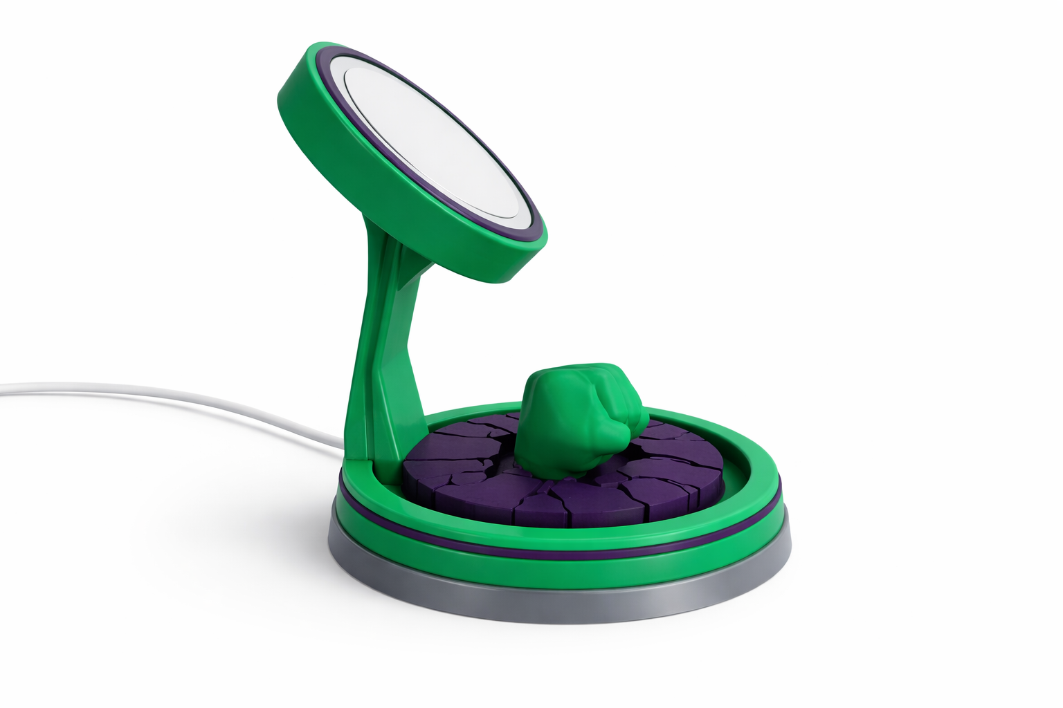 Hulk Inspired MagSafe Charging Stand – 3D Printed Phone Dock