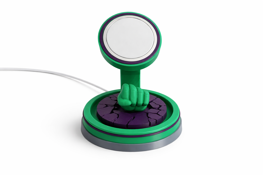 Hulk Inspired MagSafe Charging Stand – 3D Printed Phone Dock