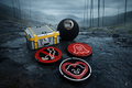Death Stranding Inspired Coaster Set with Holder – 3D Printed Gaming Coasters – Sci-Fi Drink Coasters – Gamer Gift – Desk Accessories