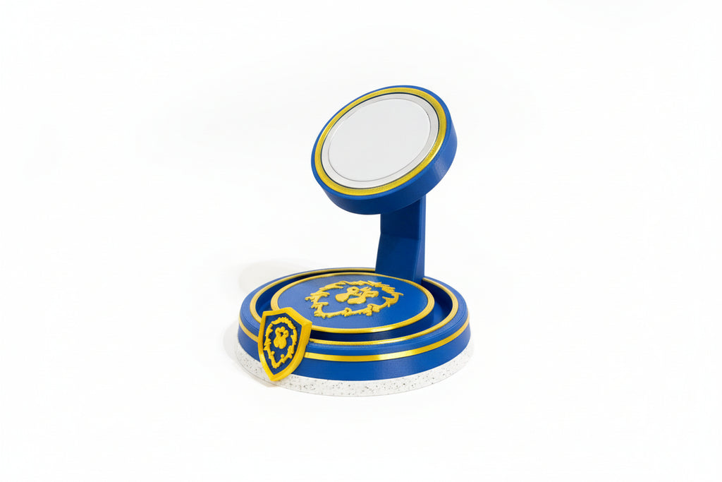 An Alliance themed magssafe charger and stand