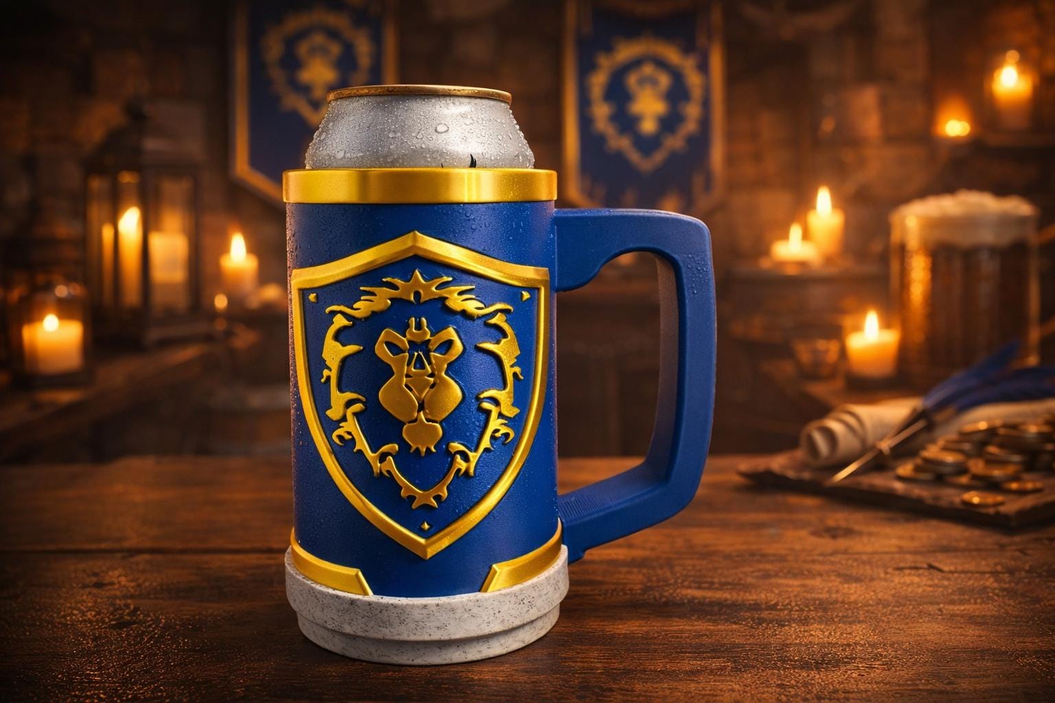 Alliance-Inspired Can Holder | Fantasy Tankard Can Cozy | 3D Printed Mug for 440ml Cans