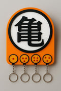 Dragon Ball Z Magnetic Key Holder – Kame Symbol Wall Hook with Dragon Ball Keychains | 3D Printed Anime Decor