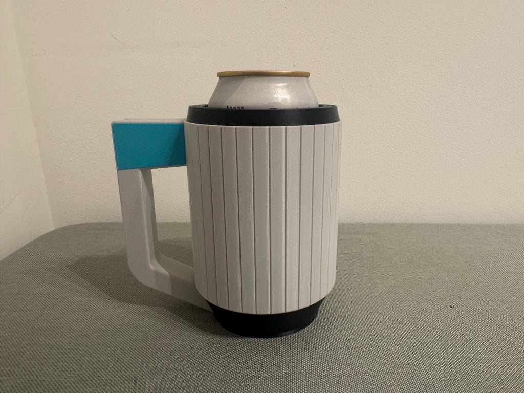 Mercedes-Inspired Beer Can Holder with Handle | 3D Printed Can Cooler | F1 Racing Style Drink Holder | Fits 440ml Cans