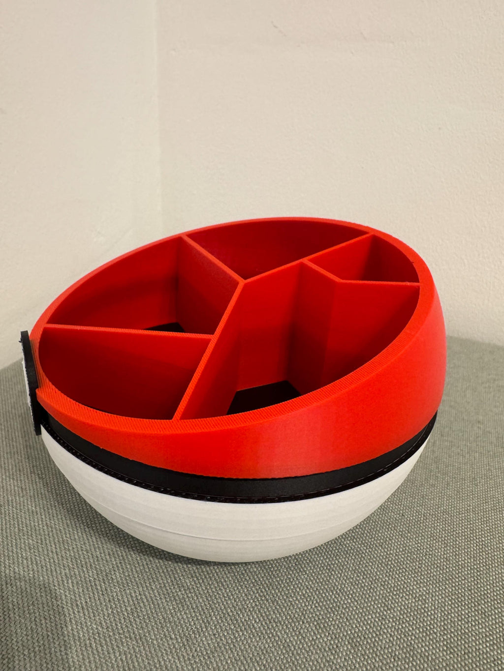 Poké Ball Desk Organizer | 3D Printed Pokémon Pen Holder, Stationery & Craft Supply Storage | Gamer Desk Decor Gift for Fans