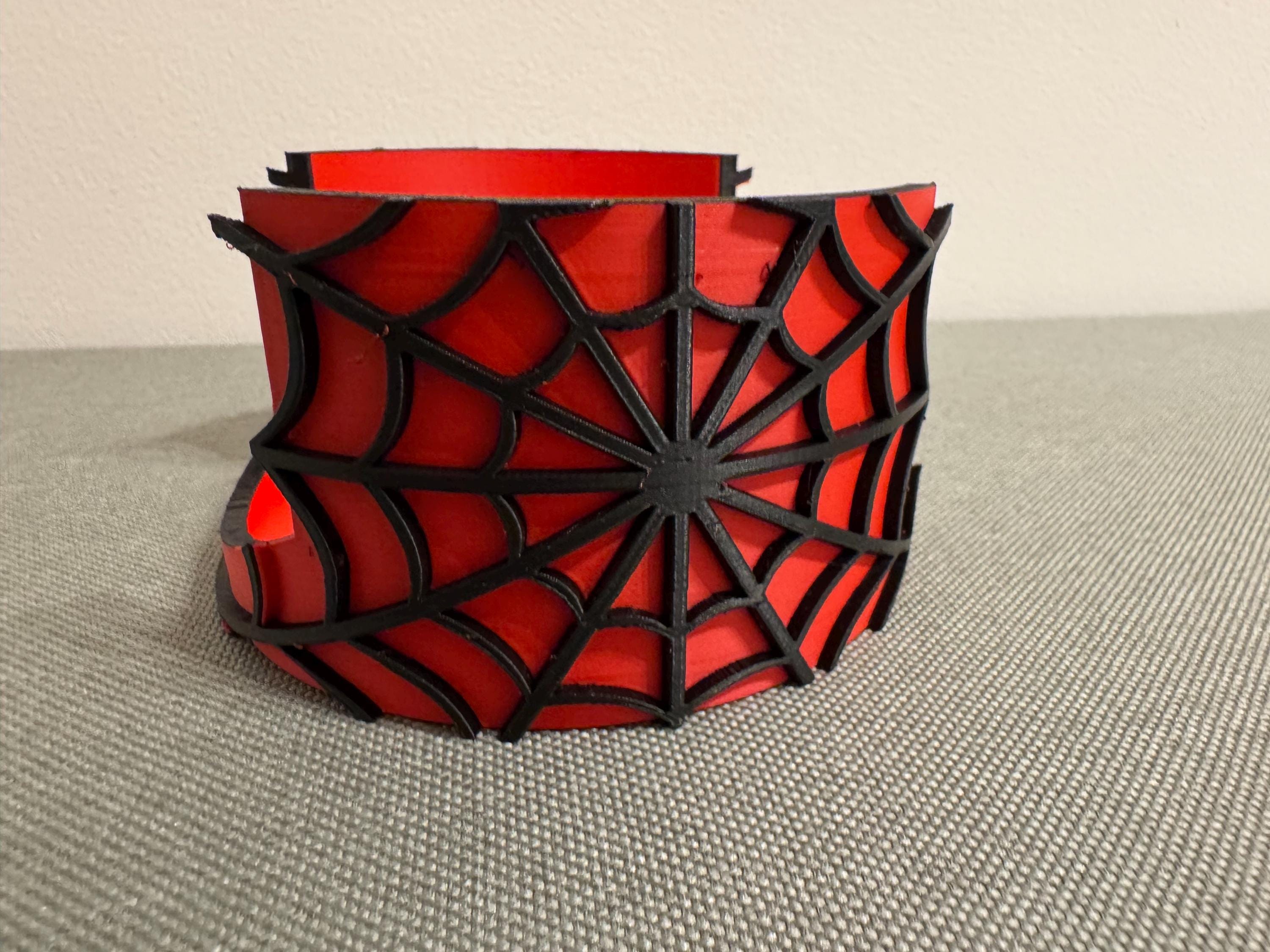 Spider-Man Inspired 3D Printed Coaster Set with Hidden Bottle Opener – Includes Matching Holder