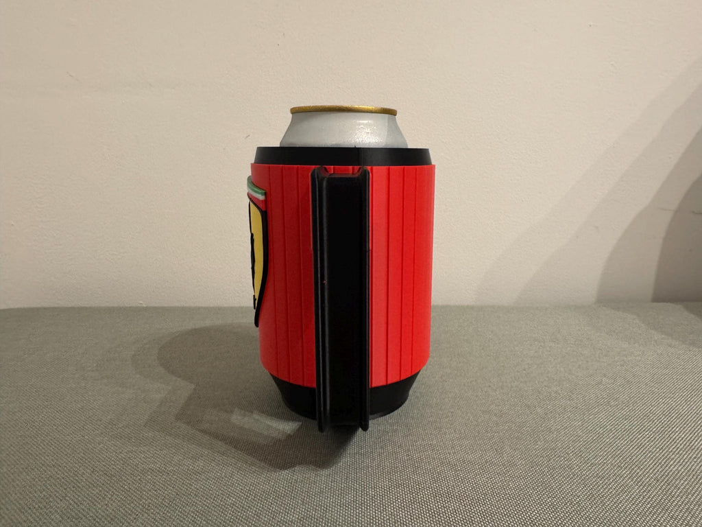 Ferrari-Inspired Beer Can Holder | 3D Printed Racing Mug | Fits 440ml Cans | F1 Style Gift