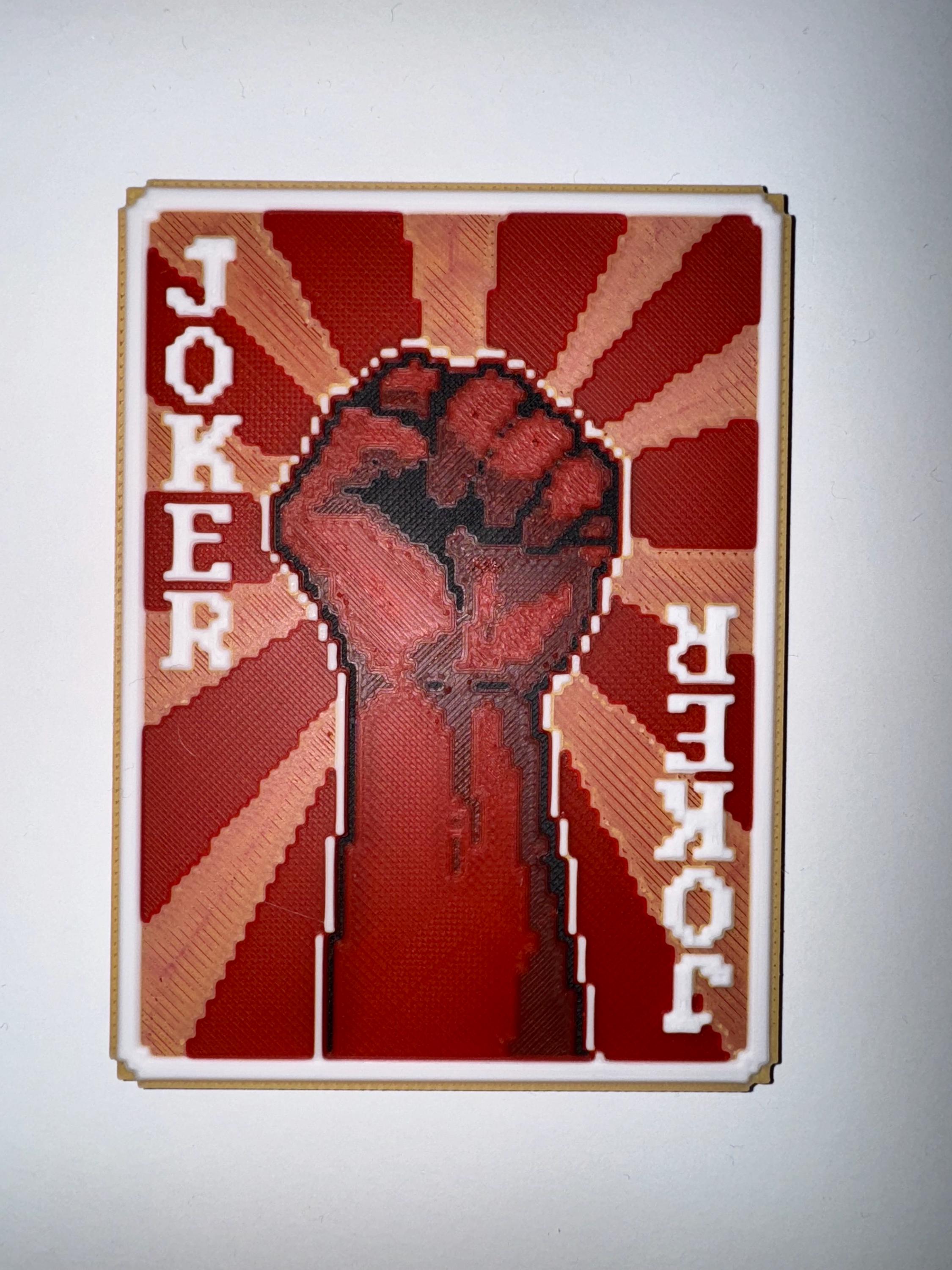 3D Printed Balatro Joker Card – Video Game Fan Art, Collectible Display Card, Gamer Gift