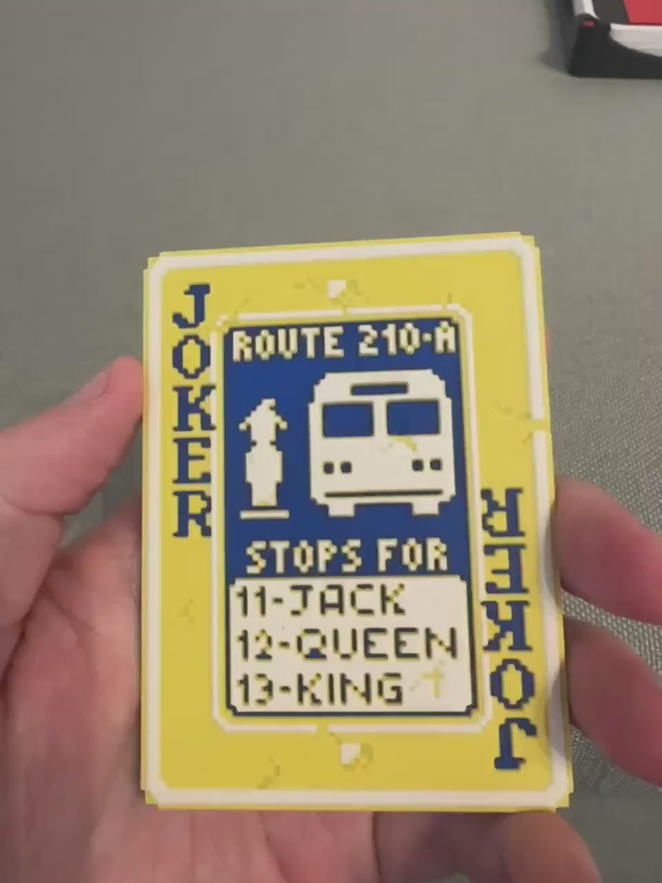Balatro Physical Card | Free Stand | Ride The Bus Card