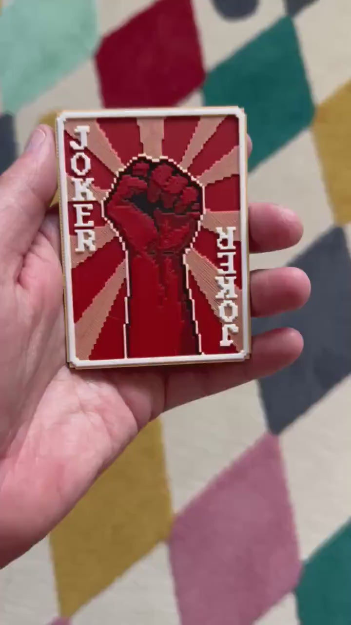 3D Printed Balatro Joker Card – Video Game Fan Art, Collectible Display Card, Gamer Gift