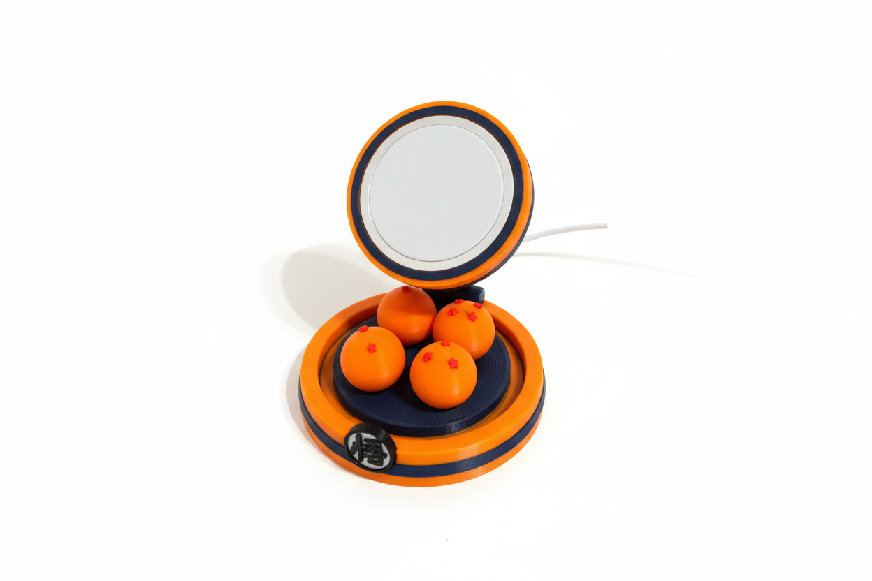 Product with tilted charging pad - white background