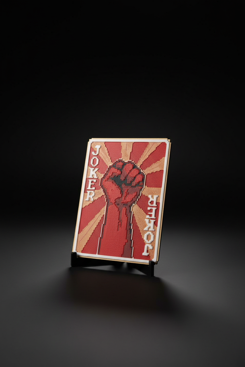 Professional Raised Fist Joker Card